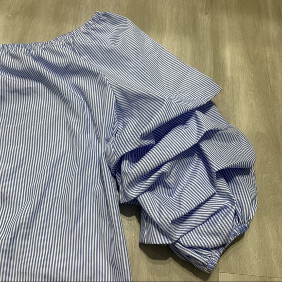 Roommates Striped Off Shoulder Puff Sleeves Sz 3X - Picture 3 of 6